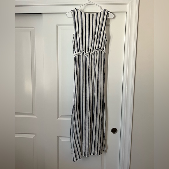 Blue and White Nautical Striped Maxi Dress by Essue size M - Picture 4 of 11